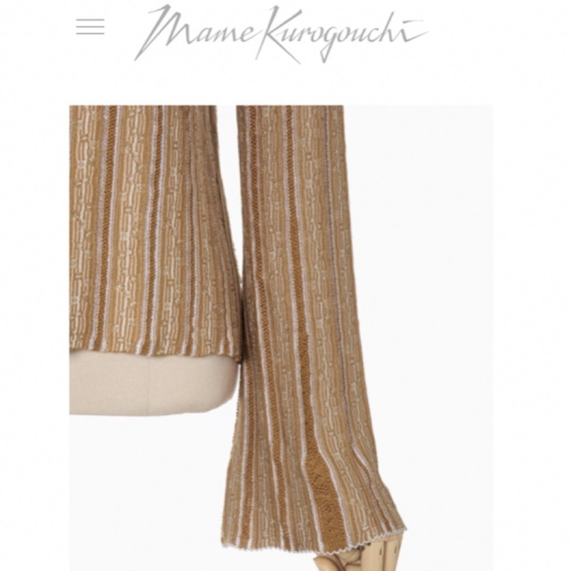 Mame♡FloralStripeJacquardKnittedPullover