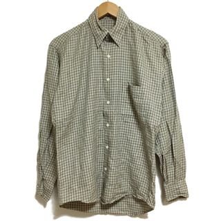 バーバリー(BURBERRY)のバーバリー Burberry シャツ 長袖 チェック サイズ：XS  グリーン系 MADE IN U.S.A古着【中古】(シャツ)