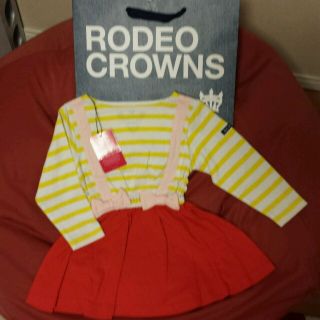 ロデオクラウンズ(RODEO CROWNS)の新品　キッズ　ワンピース(ひざ丈ワンピース)