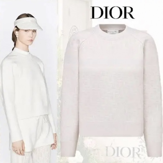 入荷中 Christian Dior - dior オブリーク ニット オフホワイト 34