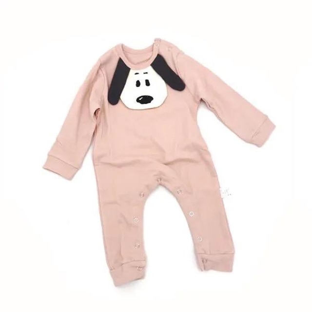 SNOOPY(スヌーピー)の80cm スヌーピーBabyロンパース #ピンク キッズ/ベビー/マタニティのキッズ服女の子用(90cm~)(その他)の商品写真