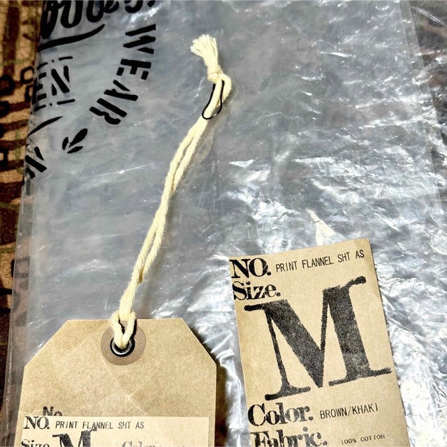 希少品! TENDERLOIN プリント フランネル シャツ ブラウン 茶 M 定番