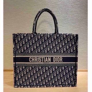 クリスチャンディオール(Christian Dior)のChristian Dior ブックトート　ラージ　ネイビー(トートバッグ)