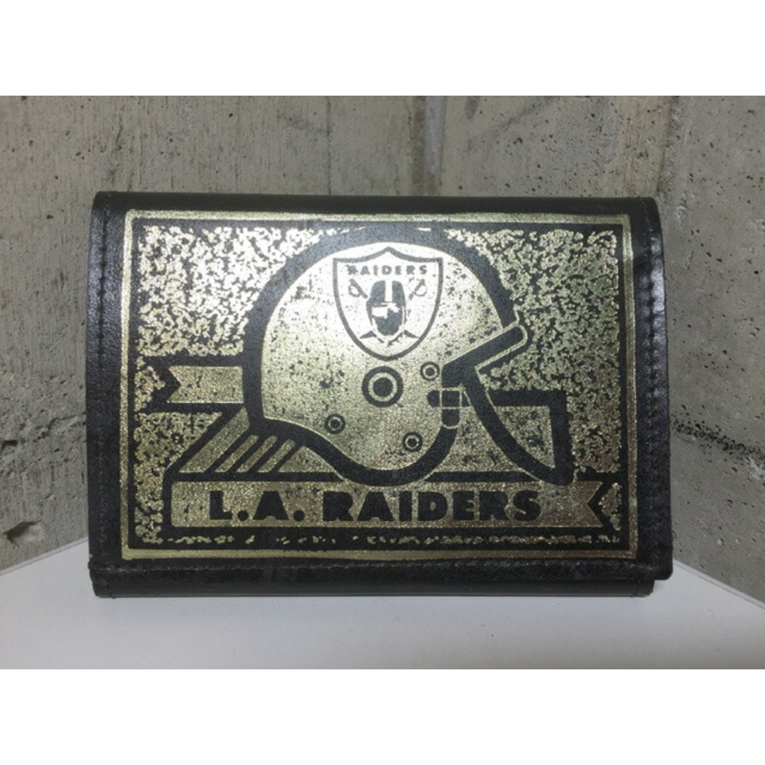 80's Deadstock レザーウォレット L.A.RAIDERS 黒×ゴールド Made in U.S.A 
【財布】【カードケース】【パスケース】 メンズのファッション小物(折り財布)の商品写真