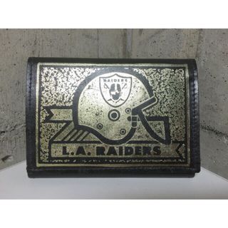 80's Deadstock レザーウォレット L.A.RAIDERS 黒×ゴールド Made in U.S.A 
【財布】【カードケース】【パスケース】(折り財布)