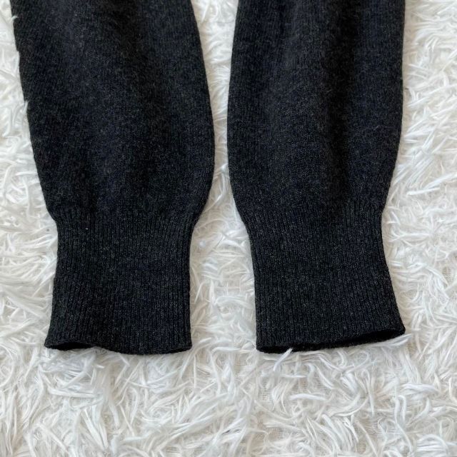 美品 マックジョージ カシミア チェック 手編み インターシャ ニット