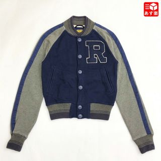 ラルフローレン(Ralph Lauren)のRugby Ralph Lauren ラグビー ラルフローレン ワッペン付き ラグラン スウェット スタジャン 長袖　サイズ：Lady's XS ネイビー×グレー  新品(その他)