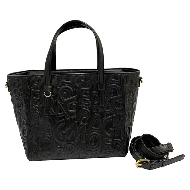 極 美品 Salvatore Ferragamo サルヴァトーレフェラガモ ボニー レザー
