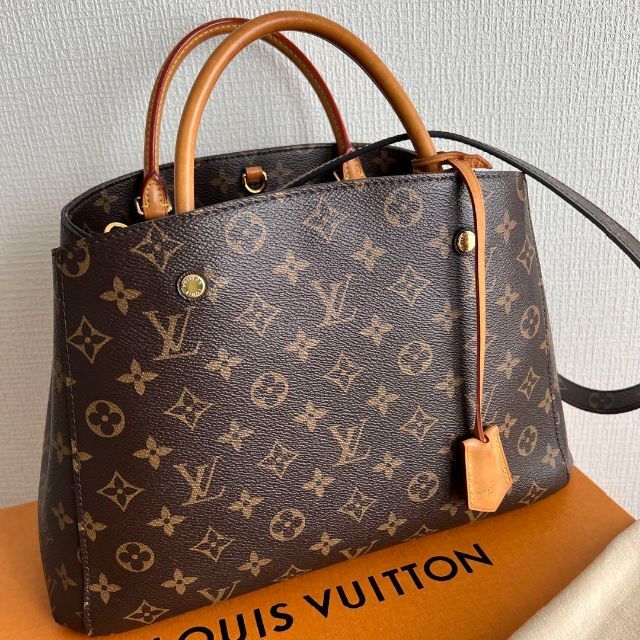 国産品 LOUIS VUITTON 2wayショルダーバッグ ・モンテーニュMM 週一 国産品 LOUIS VUITTON 2wayショルダーバッグ ・モンテーニュMM 週一