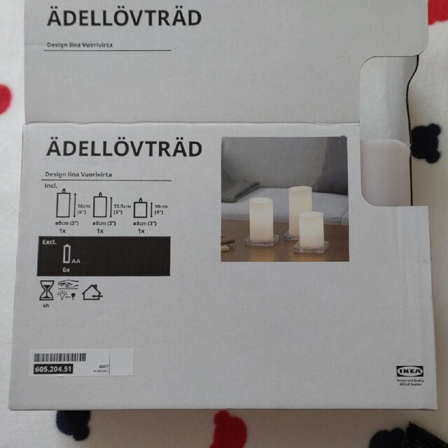 IKEA(イケア)のIKEA ADELLOVTRAD キャンドル3個セット インテリア/住まい/日用品のライト/照明/LED(その他)の商品写真
