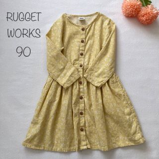 ラゲッドワークス(RUGGEDWORKS)の500 ラゲッドワークス【可憐で品のある少女】優しく淡いイエローの小花ワンピース(ワンピース)