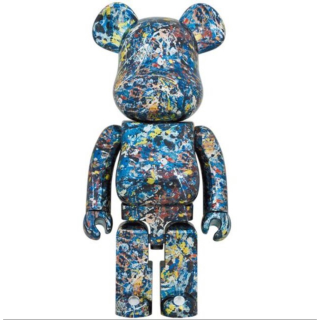 MEDICOM TOY(メディコムトイ)のBE@RBRICK Jackson Pollock  CHROME1000％ ハンドメイドのおもちゃ(フィギュア)の商品写真