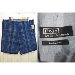 ラルフローレン(Ralph Lauren)の【新品・サンプル品】POLO Ralph Lauren ラルフローレン マドラスチェック コットンショーツ 表記(32)(スラックス/スーツパンツ)