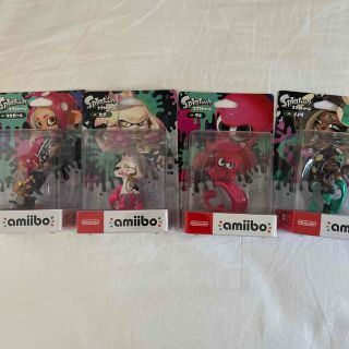 ニンテンドウ(任天堂)のスプラトゥーン　amiibo 4点セット　タコ　タコガール　イイダ　ヒメ(ゲームキャラクター)