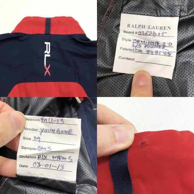 Ralph Lauren(ラルフローレン)の【新品・サンプル品】RLX RALPH LAUREN ラルフローレン ハーフジップ ウインドブレーカー プルオーバー サイズ：M レッド×ネイビー 新品 メンズのジャケット/アウター(その他)の商品写真