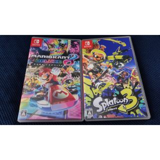 ニンテンドースイッチ(Nintendo Switch)のスプラトゥーン3・マリオカート8デラックス 2本セット 中古(家庭用ゲームソフト)