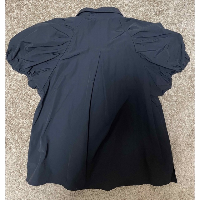 machatt マチャット タックスリーブパフブラウス ネイビー