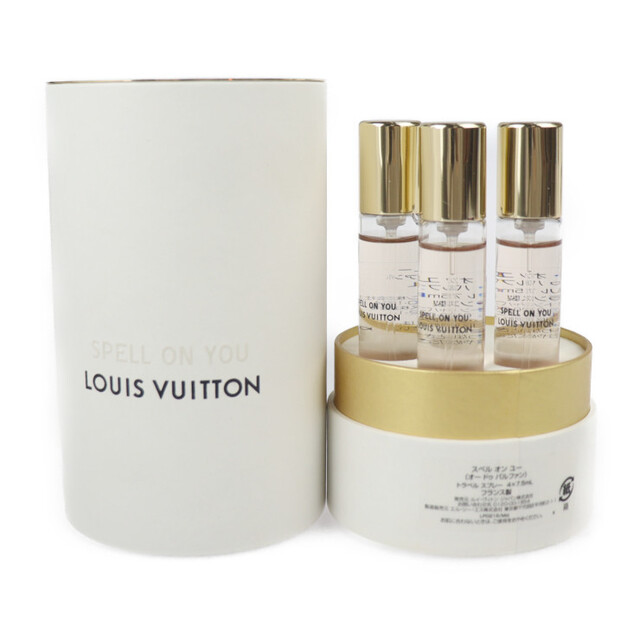 LOUIS VUITTON ルイ ヴィトン スペルオンユー トラベルスプレー 香水 LP0216 香水 ホワイト ゴールド オー ドゥ パルファン  7.5ml×3 ビトン 【本物保証】 | フリマアプリ ラクマ