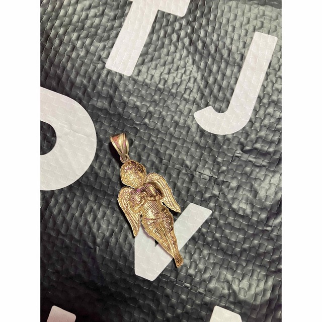AVALANCHE(アヴァランチ)の10k ゴールド ホワイト コンビ エンジェル ペンダント トップ メンズのアクセサリー(ネックレス)の商品写真