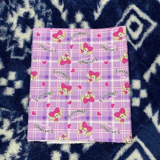 アースマジック(EARTHMAGIC)のhhm様💖専用💖チェックパープル　　綿生地(生地/糸)