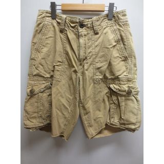 アメリカンイーグル(American Eagle)の【中古】AMERICAN EAGLE/アメリカンイーグル ダメージ加工 カーゴ ショートパンツ ベージュ 【サイズ：W31】【ショーツ】【膝丈】【アウトドアスタイル/OUTDOOR】【野外フェス】(スラックス/スーツパンツ)