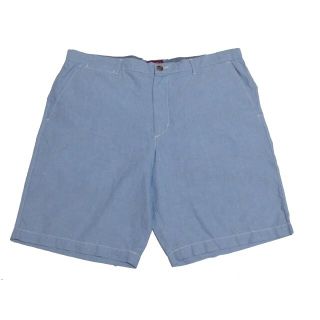 【中古】MERONA オックスフォード ショートパンツ 青系 【W39】【TAILORED FIT】【ショーツ】【アウトドアスタイル/OUTDOOR】【野外フェス】(スラックス/スーツパンツ)