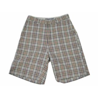 【中古】STRUCTURE/ストラクチャー チェック柄ショートパンツ W28.5(スラックス/スーツパンツ)