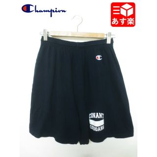 チャンピオン(Champion)のチャンピオン/Champion イージー ショートパンツ プリント入り サイズ:M ネイビー×ホワイト【CONANT COUGARS】古着 【中古】(スラックス/スーツパンツ)