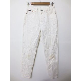 カルバンクライン(Calvin Klein)のカルバンクライン ジーンズ/Calvin Klein Jeans ホワイトデニム パンツ サイズ：W28 L31.5  Made in U.S.A【レディース】【ジーンズ】【CK】古着 【中古】(スラックス/スーツパンツ)