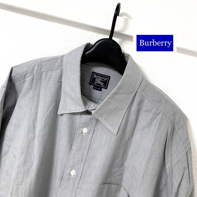 BURBERRY(バーバリー)の美品！バーバリー 高品質糸ピュアコットン ヘアラインストライプ メンズ シャツ メンズのトップス(シャツ)の商品写真