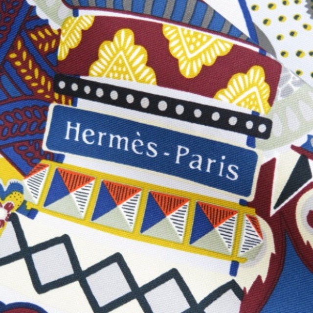 未使用品 HERMES エルメス カレ90 DUO COSMIQUE デュオコスミック タグ