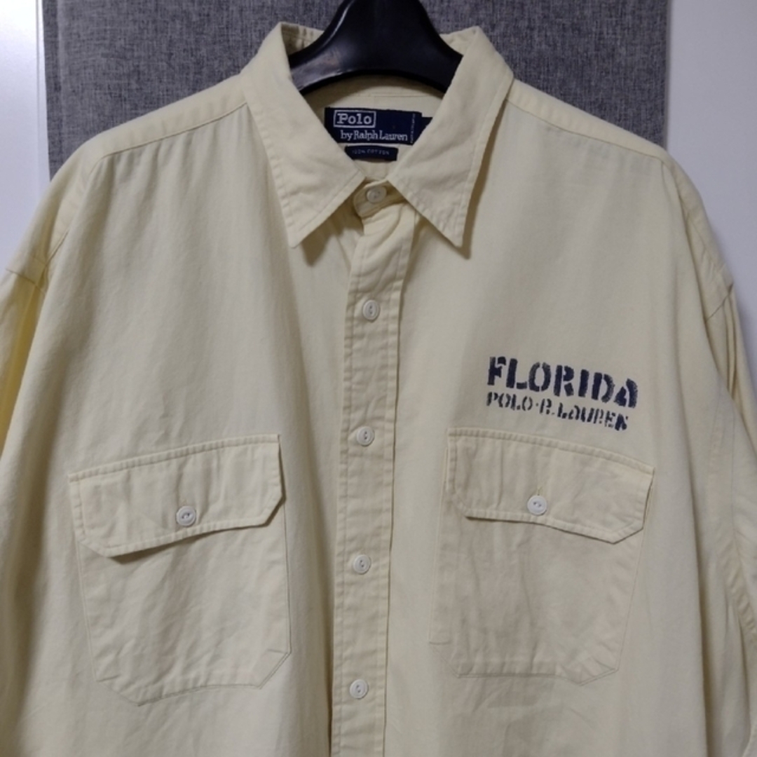 POLO RALPH LAUREN(ポロラルフローレン)の90s ポロ ラルフローレン FLORIDA シャツ 1993 L フロリダ メンズのトップス(シャツ)の商品写真