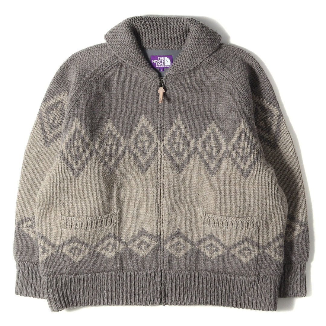 THE NORTH FACE PURPLE LABEL ノースフェイス パープルレーベル nanamica ナナミカ 直営店別注 GORE-TEX INFINIUM カウチン ニット セーター Field Sweater / NT6253N 22AW トープ M トップス コラボ 【メンズ】トップス