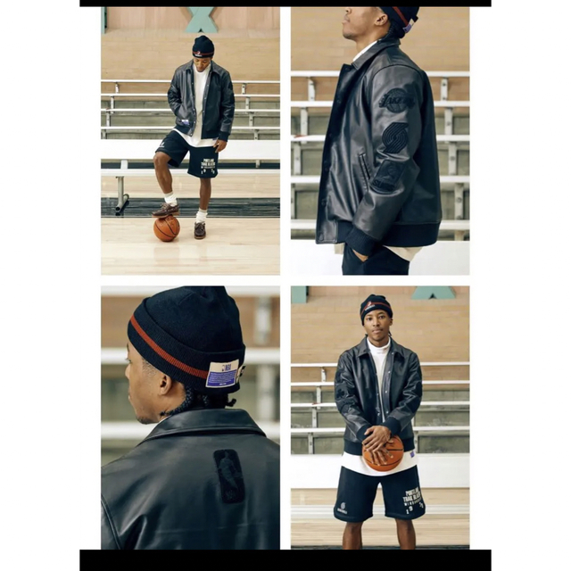 WIND AND SEA(ウィンダンシー)のWIND AND SEA NBA x WDS Leather Jacket 限定 メンズのジャケット/アウター(レザージャケット)の商品写真