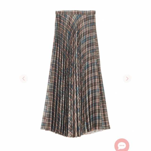 COCO DEAL(ココディール)の値下げ　新品　COCO DEAL  チェックプリントプリーツスカート レディースのスカート(ロングスカート)の商品写真