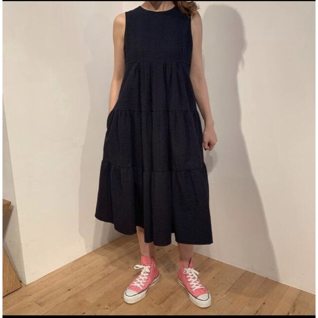 Shinzone(シンゾーン)のTHE SHINZONE / seersucker tiered dress  レディースのワンピース(ひざ丈ワンピース)の商品写真