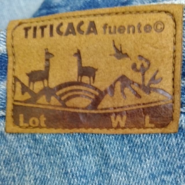 titicaca(チチカカ)のチチカカ デニム ジーンズ ジーパン オルテガ柄 ユニセックス メンズのパンツ(デニム/ジーンズ)の商品写真