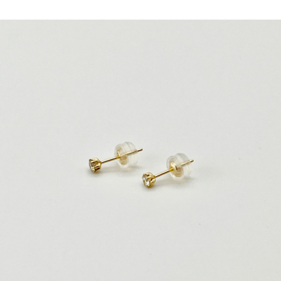 ❗️K18YG枠 0.06ct × 2 ダイヤモンド ピアス ❗️K18YG枠 0.06ct × 2 ダイヤモンド ピアス