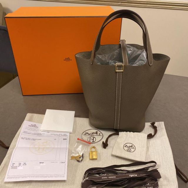 驚きの値段】 Hermes - HERMES ピコタンロック 22/MM エトゥープ