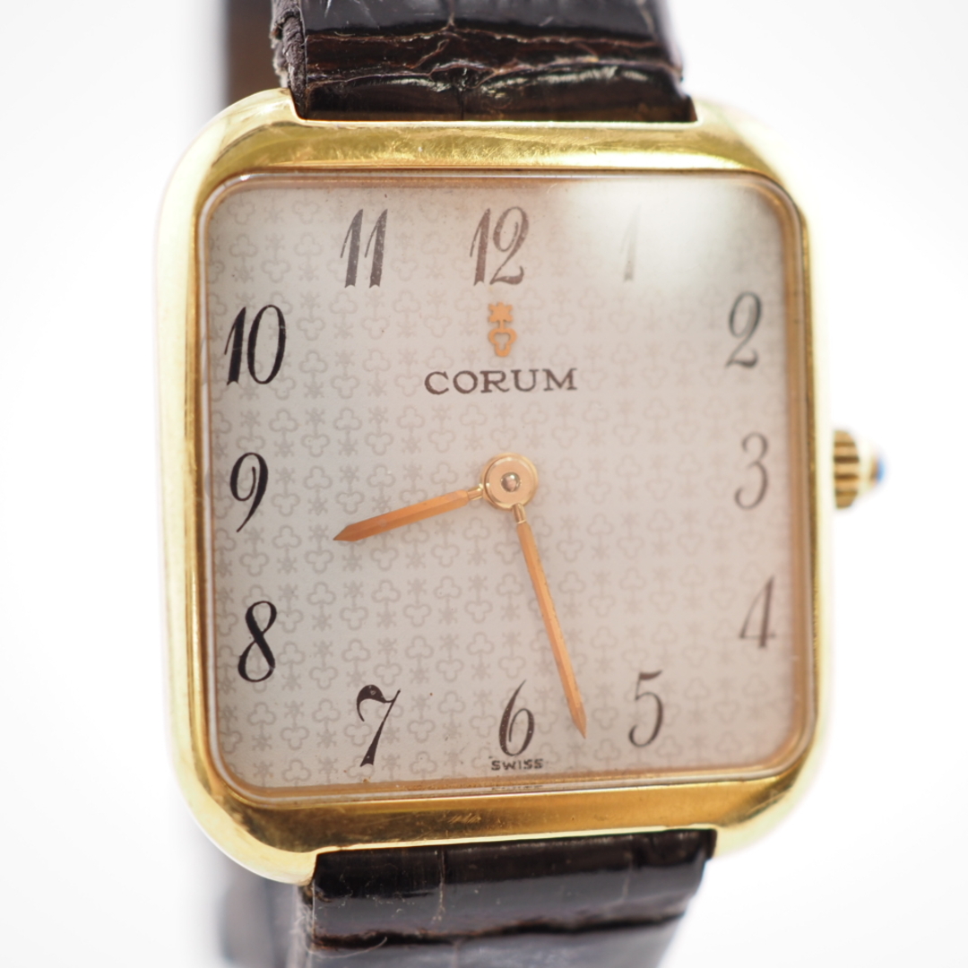 コルム CORUM 腕時計
 K18 手巻き 57481 ブラウン