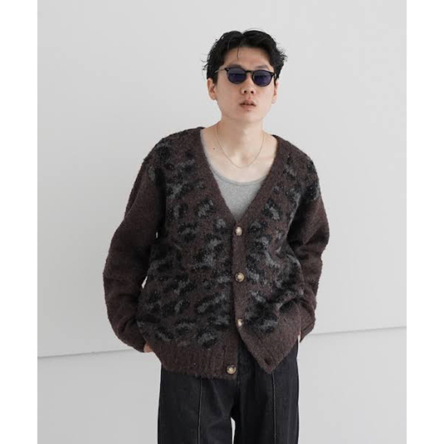 TTT_MSW Leopard Knit Cardigan 22aw - カーディガン