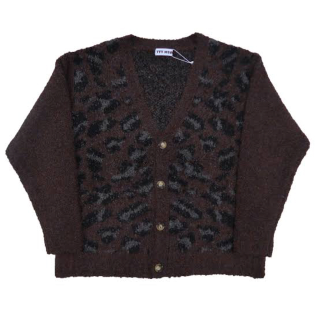 TTT_MSW  Leopard Knit Cardigan 22aw
