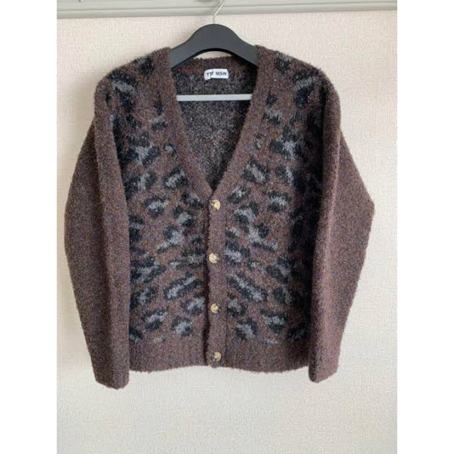 TTT_MSW(ティー)のTTT_MSW  Leopard Knit Cardigan 22aw メンズのトップス(カーディガン)の商品写真