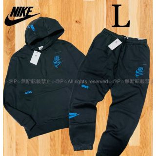 NIKE - L 新品 NIKE ナイキ 裏起毛 上下セット 刺繍 パーカー パンツ NIKE - L 新品 NIKE ナイキ 裏起毛 上下セット 刺繍 パーカー パンツ