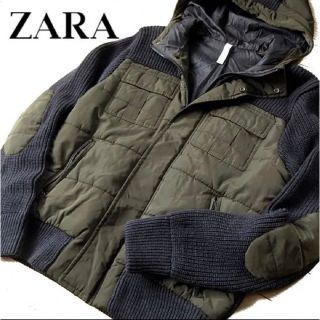 ザラ(ZARA)の⭐️【新品タグ付】ザラ ZARA MAN メンズ ニット中綿ジャケット⭐️(ブルゾン)