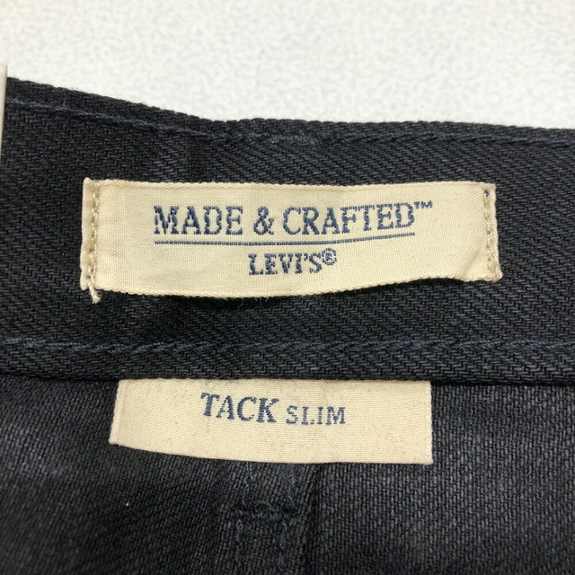 Euro Levi's MADE&CRAFTED TACK SLIM ユーロ リーバイス メイドアンドクラフテッド スリム ストレート リジッド デニムパンツ ブラック　size(表記)：32×34 【05081-0211】【新品】levis 新品 5