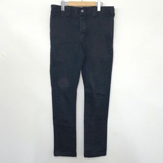 ディッキーズ(Dickies)のディッキーズ Dickies スキニーパンツ 無地 サイズ：W33 L31 カラー：ブラックslim skinny 古着 【中古】(スラックス/スーツパンツ)