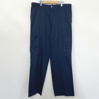 ディッキーズ(Dickies)のディッキーズ Dickies カーゴ ワークパンツ 無地 サイズ：W36 L33 カラー：ネイビー古着 【中古】(スラックス/スーツパンツ)