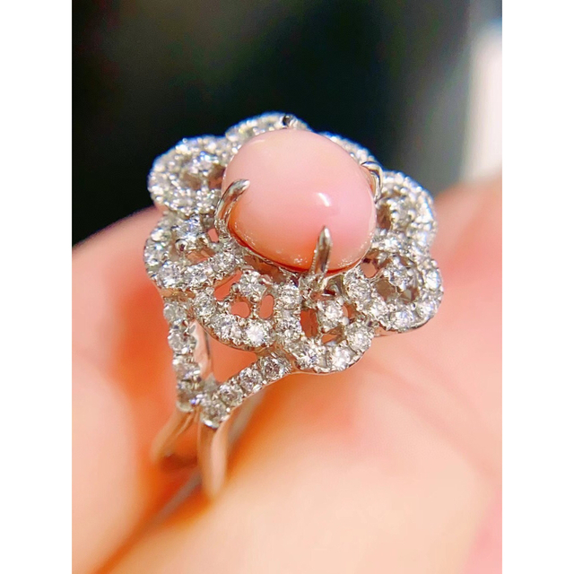 天然 コンクパール ダイヤ リング 2.51ct k18 ^の通販 by Rui｜ラクマ