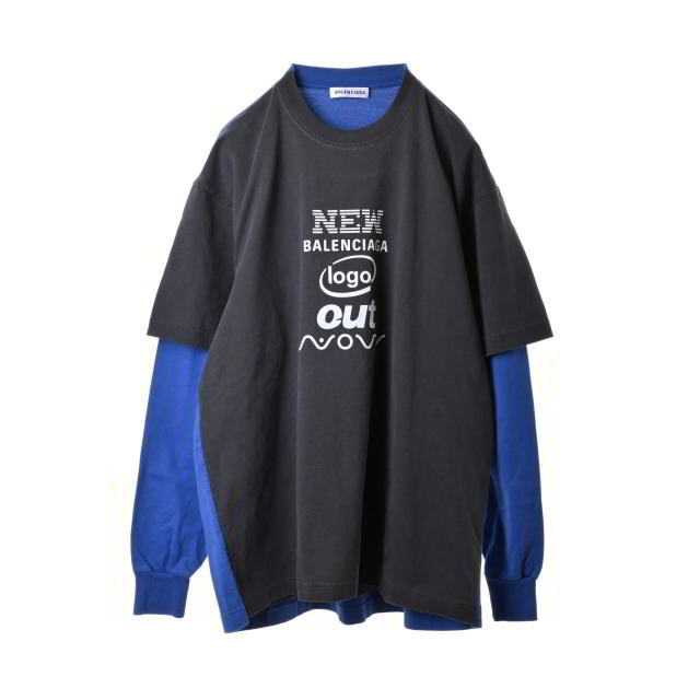 BALENCIAGA バレンシアガ ボーダー  ロゴTシャツ　オーバーサイズ